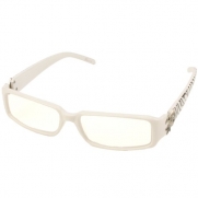 Solid Animal Print Fleur De Lis Clear Lens Reading Glasses Eyeglasses Wh +1.75