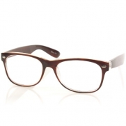 Unisex Full Sized Reading Glasses Reader Eyeglasses Clear Lens Solid Brown +2.00