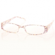 Ladies Spring Floral Slim Reading Glasses Eyeglasses Clear Lens Purple +1.50