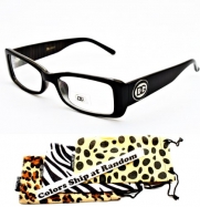 D1028-DP Dg Eyewear Clear Lens Eyeglasses Sunglasses (1048 Black/Brown, clear)
