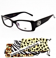 D1028-DP Dg Eyewear Clear Lens Eyeglasses Sunglasses (1048 Black/Purple, clear)