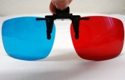 Red-blue / Cyan Anaglyph 3D Clip-on Glasses 3D movie game