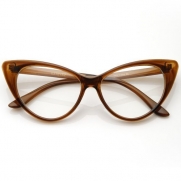 Super Cat Eye Glasses Vintage Inspired Mod Fashion Clear Lens Eyewear
