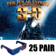 The Polar Express 3D Glasses Party Pack (GLASSES ONLY 25 pair)