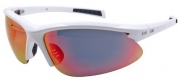 Hilton Bay A462 Sunglasses Wrap Style UV400 Lens All Active Sports (White Flame)