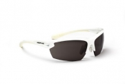 Optic Nerve Voodoo Sunglasses, Shiny White, Polarized Smoke Lens