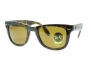 Ray-Ban RB4105 Folding Wayfarer Sunglasses 50 mm, Non-Polarized, Light Havana/Crystal Brown