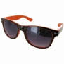 Fashion Eyewear Wayfarer Style Sunglasses, Black-Orange/Grey