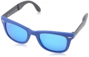 Ray-Ban Men's 0RB4105 Square Sunglasses,Matte Blue,50 mm