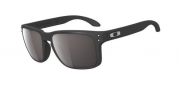Oakley Men's Holbrook OO9102-01 Rectangular Sunglasses,Matte Black Frame/Warm Grey Lens,one size