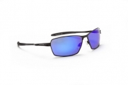 Optic Nerve Axel Sunglasses, Flash Black, Polarized Smoke with Blue Zaio Lens