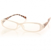 Ladies Cool Leopard Print Slim Reading Glasses Eyeglasses Clear Lens White +1.25
