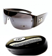 D1046-whd Dg Eyewear Turbo Aviator Fashion Mens Sunglasses +Hard Case (Black, Uv400)