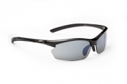Optic Nerve Omnium Sunglasses, Shiny Black, Blue Zaio Lens
