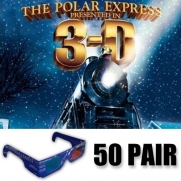 The Polar Express 3D Glasses Ultimate Party Pack (GLASSES ONLY 50 Pair)