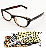 D1028-DP Dg Eyewear Clear Lens Eyeglasses Sunglasses (1047 Brown, clear)