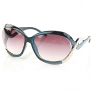 Retro 70 Goggle Frames Smoke Lens Sunglasses Side Designer Metal Silver Blue