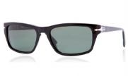 Persol PO 3074S Sunglasses Black / Crystal Green 58mm