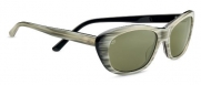 Serengeti Cosmopolitan Bagheria Sunglasses, Polarized 555nm, Crème Stripe Black
