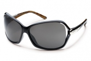 Suncloud Symphony Polarized Sunglasses, Black Backpaint Frame, Gray Lens