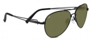 Serengeti Brando Sunglasses, Satin Black Frame, 555nm Lens