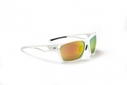 Optic Nerve Variant Two Interchangeable Lens Sunglasses, Shiny White, Smoke/Cooper Lens