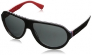 D&G Dolce & Gabbana Men's 0DG4204 Aviator Sunglasses,Black & Multilayer & Red,64 mm