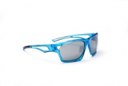 Optic Nerve Variant Two Interchangeable Lens Sunglasses, Crystal Blue, Smoke/Cooper Lens