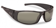 Flying Fisherman Magnum Polarized Sunglasses (Shiny Black Frame, Smoke Lenses)