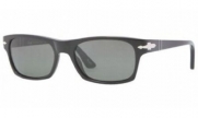 Persol PO3037S Sunglasses-95/58 Black (Crystal Green Polarized Lens)-57mm