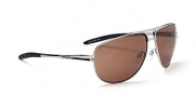 Optic Nerve Pondhawk Sunglasses, Silver, Polarized Copper Lens