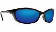 Costa Del Mar Harpoon 580 Glass Mirror Lens sunglasses Black with Blue Mirror lenses