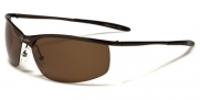 Xloop Black Metal Boating Polarized Driving Sunglasses (Brown)