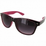 Fashion Eyewear Wayfarer Style Sunglasses, Black-Fuchsia/Grey