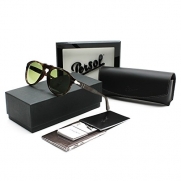 Persol PO0649 Sunglasses-972/83 Beige/Brown (Cryst Polar Green Grad Photo)-52mm