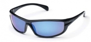 Suncloud King Sunglasses - Black/Blue Mirror Polarized
