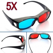 Water & Wood 5XRed Blue Cyan Anaglyph Simple style 3D Glasses 3D movie game For TV Movie DVD