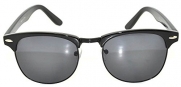 Stylish Classic Wayfarer Black Metal Half Frame Sunglasses Smoke Lens Retro