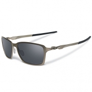 Oakley TinCan Sunglasses Pewter / Black Iridium Polarized with Lens Cleaning Kit