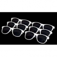 QLook Vintage Blues Brothers Wayfarer Style Sunglasses 6 Pack - White