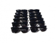 QLook Vintage Blues Brothers Wayfarer Style Sunglasses 12 Pack - Black