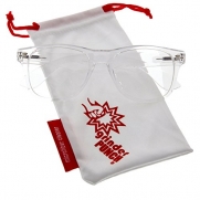 grinderPUNCH® Wayfarer Crystal Clear Frame Lens Transparent Sunglasses Eyeglasses