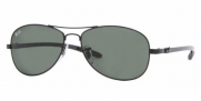 Ray Ban Tech Sunglasses RB8301 002 Black/Crystal Green, 56mm