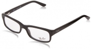 Ray-Ban Rx5187 Rectangular Eyeglasses,Shiny Black,50 mm