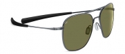 Serengeti Aerial Adult Polarized Classic Lifestyle Sunglasses, Shiny Hematite, 555nm, One Size