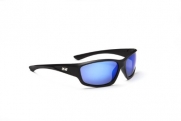 Optic Nerve Calero Sunglasses, Matte Black, Polarized Smoke with Blue Zaio Lens