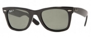 Ray-Ban Women's Polarized Wayfarer Sunglasses, Black/Green Polar, One Size