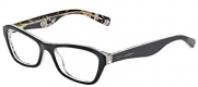 Dolce & Gabbana DG3202 Eyeglasses-2840 Black/Black Peach Flowers-47mm