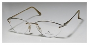 Rodenstock R4202 Womens/Ladies Half-rim Eyeglasses/Spectacles (51-17-135, Silver / Gold)