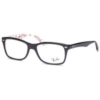 Ray-Ban Women's Rx5228 Square Eyeglasses,Top Black & Texture White,50 mm